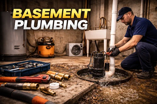 Basement plumbing service in Lakewood Ohio
